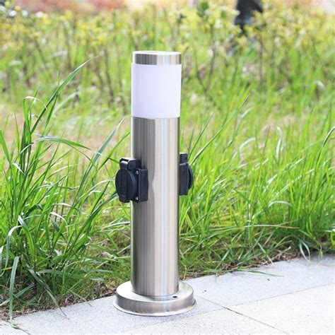 exterior electrical box in yard stake|electrical box for outdoor lights.